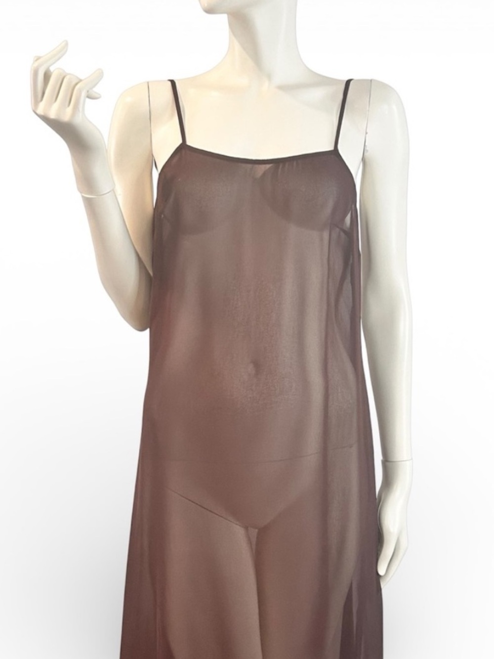 Zara Sheer Maxi Slip Dress NWOT Small - Picture 7 of 11